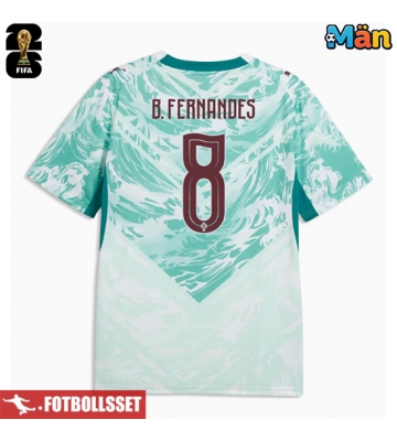 Portugal Bruno Fernandes #8 Bortatröja VM 2026 Kortärmad